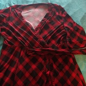 Plaid wrap dress from Torrid